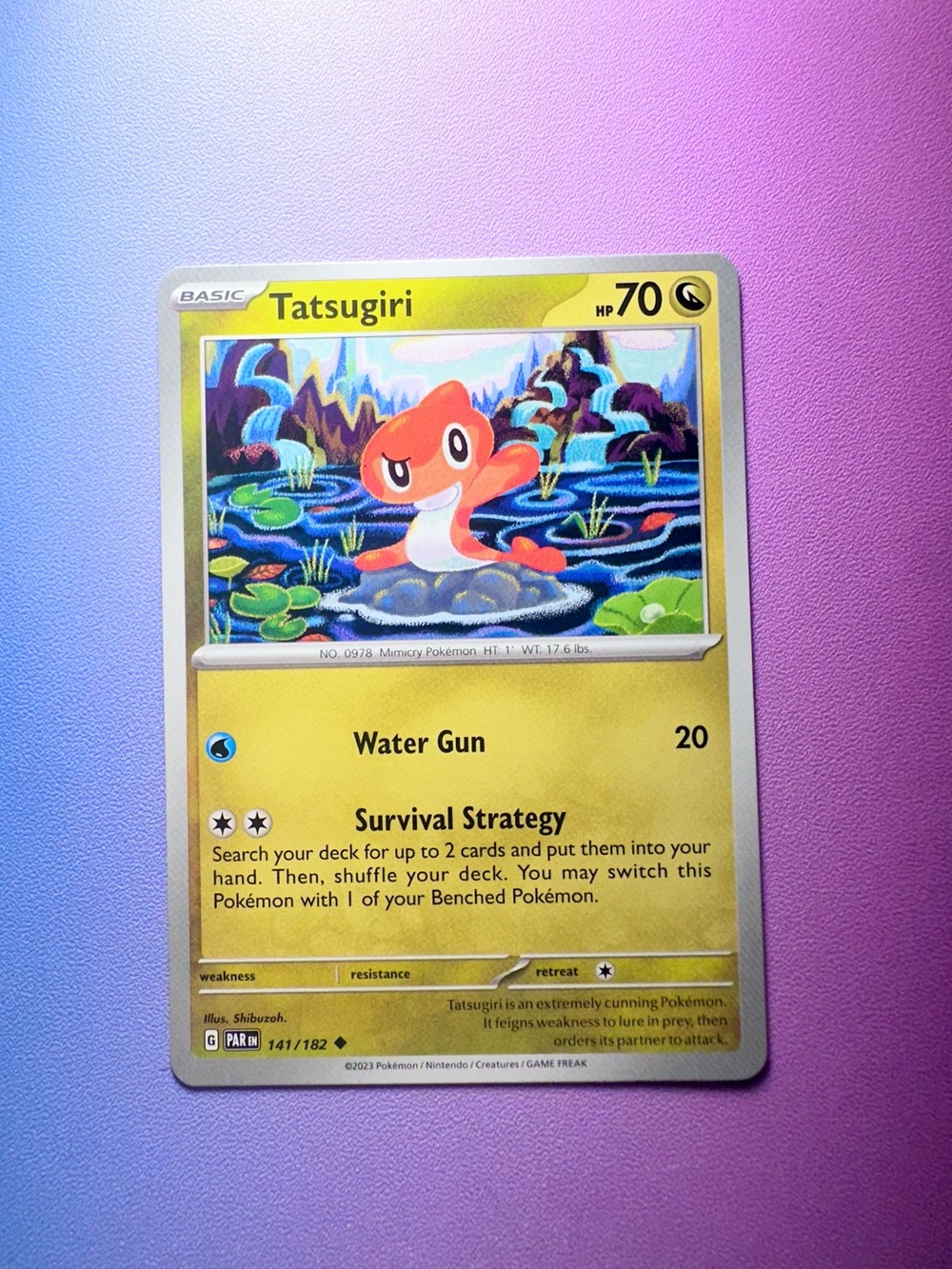 tatsugiri - 141/182 (uncommon) — pokemon: paradox rift